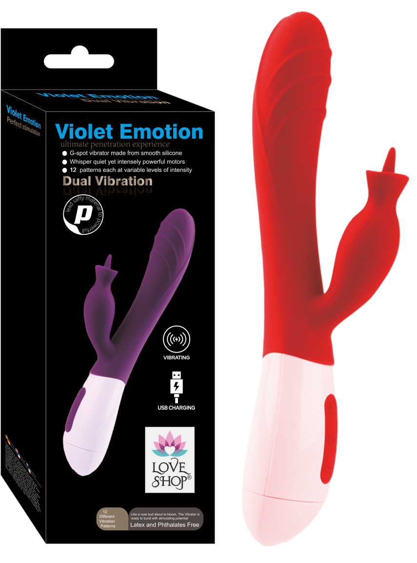 VİOLET EMOTİON DUAL VİBRATİON MOR  - LS-18030